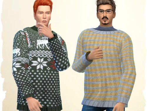 Men Snow Pullover by Chalipo at All 4 Sims