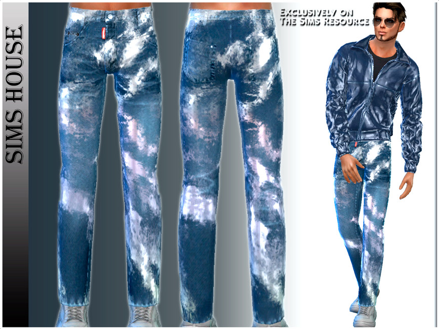 Men's jeans with metallic fading - The Sims 4 Catalog