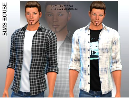 Men's shirt with a T-shirt