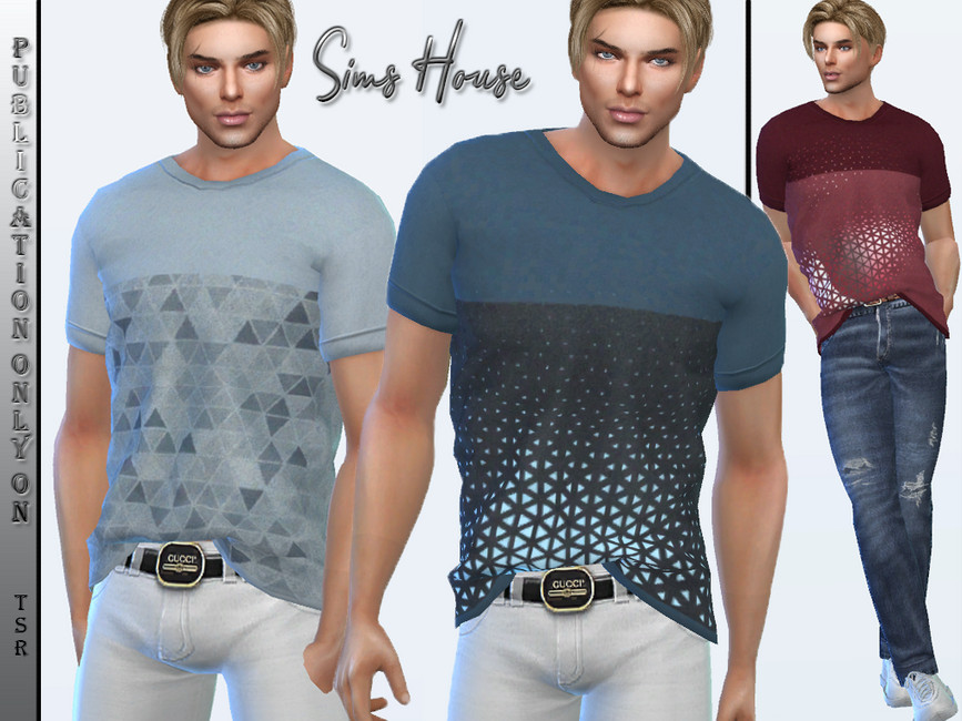 Men's T-shirt tucked - The Sims 4 Catalog