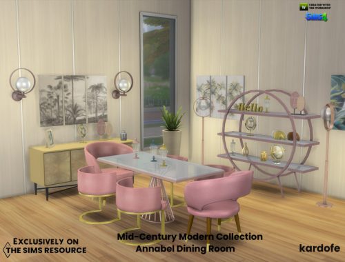 Mid-Century Modern Collection Annabel Dining Room