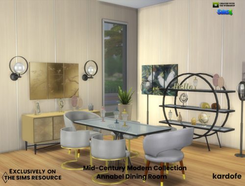 Mid-Century Modern Collection Annabel Dining Room