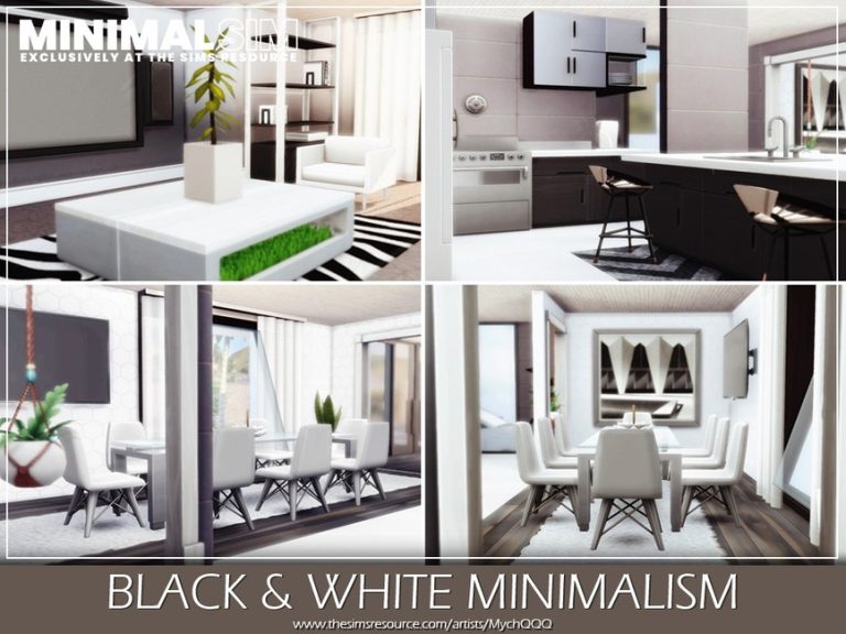 MinimalSim - Black & White Minimalism - The Sims 4 Catalog