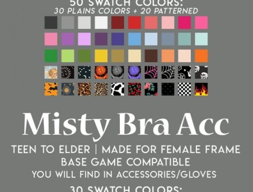 MISTY TOP & BRA ACC at Candy Sims 4