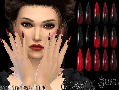 Moden Victorian Gothic stiletto nails