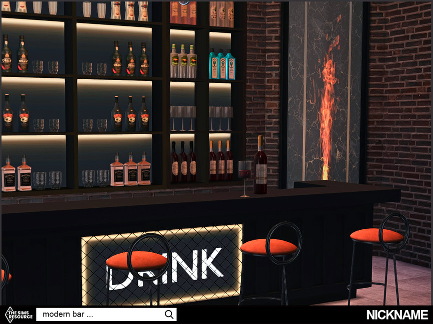 Modern Bar Set The Sims 4 Catalog