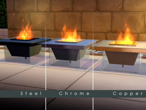 Modern Glass Fire Pit