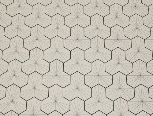 Modern Porcelain Sunburst Floor Tiles
