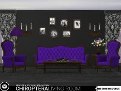 Gothic Glamour Living Room- Aichmophobia Despair Sofa - Store - The Sims™ 3