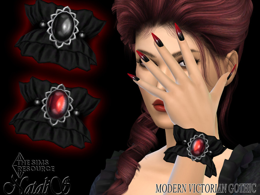 Modern Victorian Gothic frill bracelet - The Sims 4 Catalog