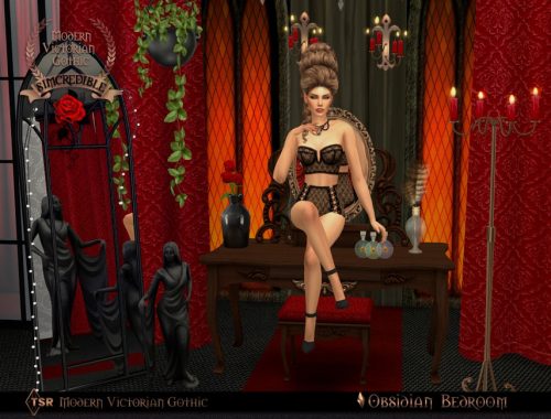 Modern Victorian Gothic - Obsidian Bedroom