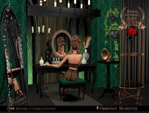 Modern Victorian Gothic - Obsidian Bedroom