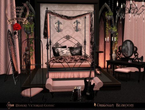 Modern Victorian Gothic - Obsidian Bedroom