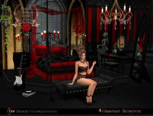 Modern Victorian Gothic - Obsidian Bedroom