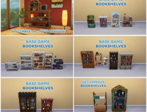 MORE SLOTS! for all EA Bookshelves by simsi45