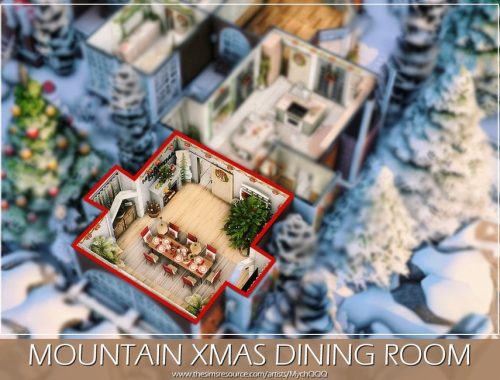 Mountain Xmas Dining Room