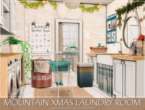 Mountain Xmas Laundry Room