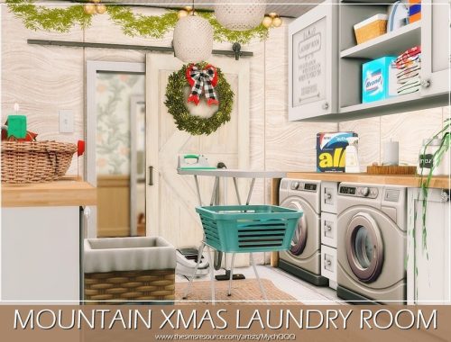 Mountain Xmas Laundry Room
