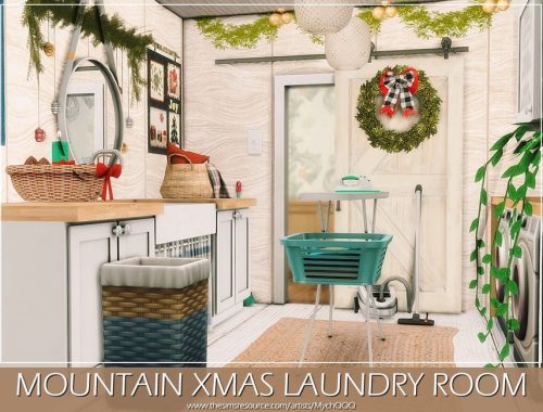 Mountain Xmas Laundry Room
