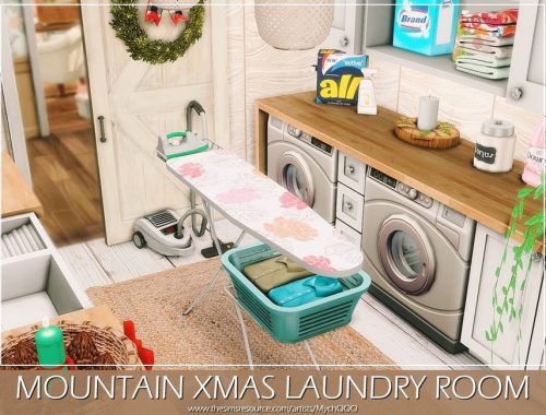 Mountain Xmas Laundry Room