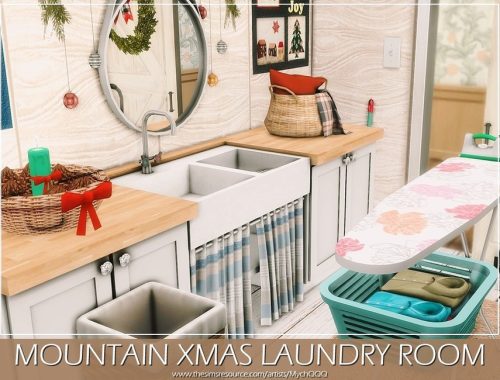 Mountain Xmas Laundry Room