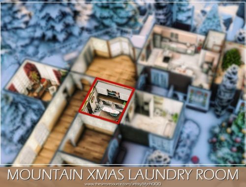 Mountain Xmas Laundry Room