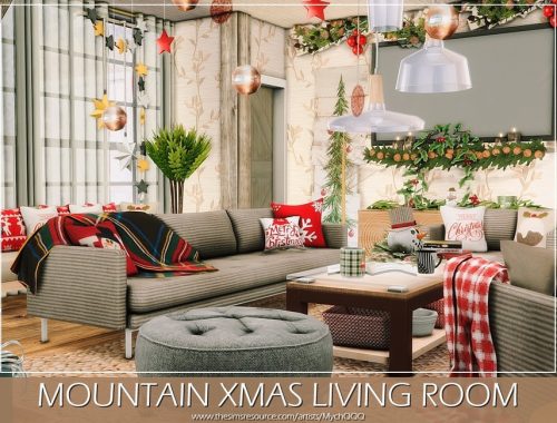 Mountain Xmas Living Room