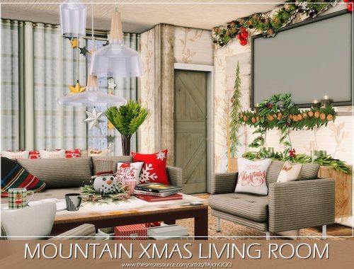 Mountain Xmas Living Room