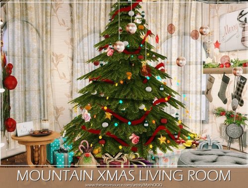 Mountain Xmas Living Room