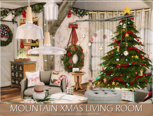 Mountain Xmas Living Room