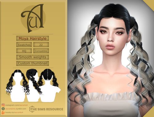 Moya - Curly Pigtails Hairstyle