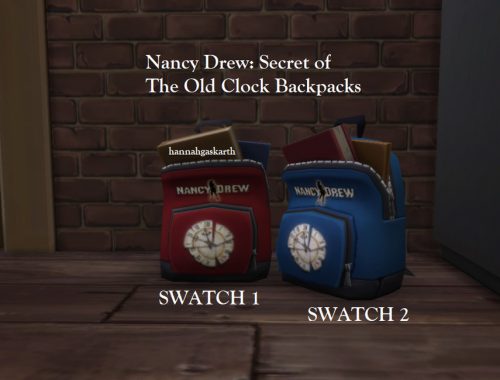 Nancy Drew: Secret of The Old Clock Backpack Decor