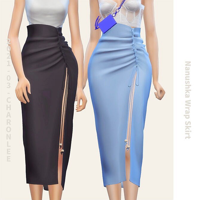 Nanushka Wrap Skirt - The Sims 4 Catalog