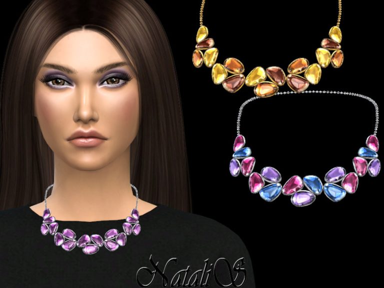 Natalismixed Color Gems Necklace V 2 The Sims 4 Catalog