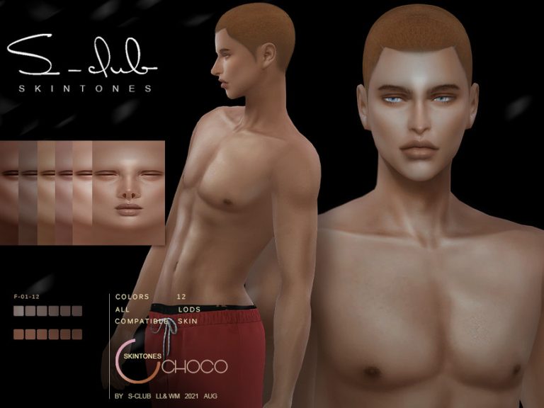 Natural Shine Skintones For Malechoco By S Club The Sims 4 Catalog