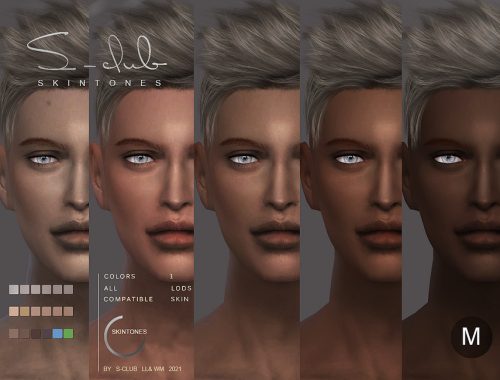Natural skintone overlay for male sims by S-Club