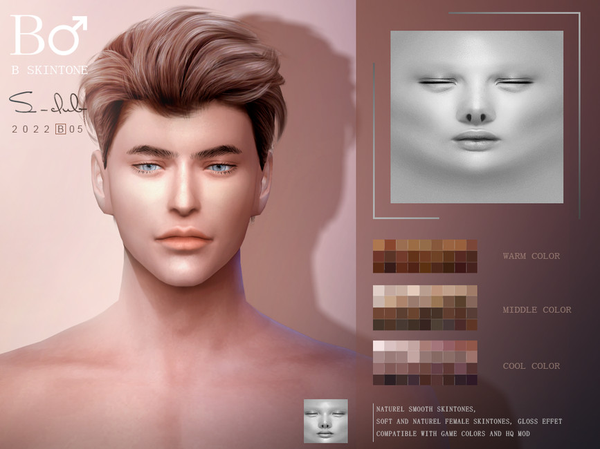 Nature muscle men overlay skintones - The Sims 4 Catalog