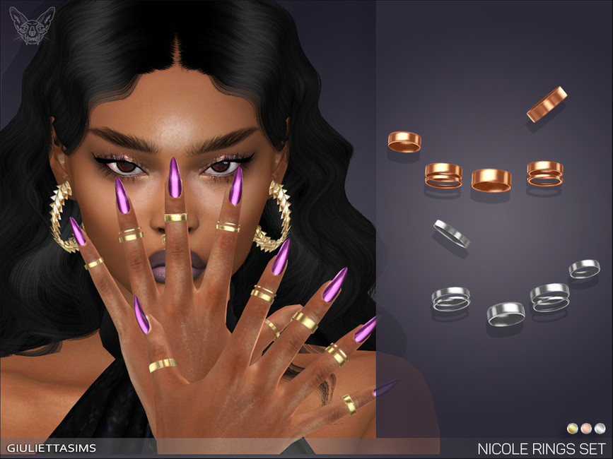 Nicole Multiple Rings Set - The Sims 4 Catalog