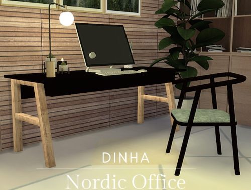 Nordic Office Desk & Chair at Dinha Gamer