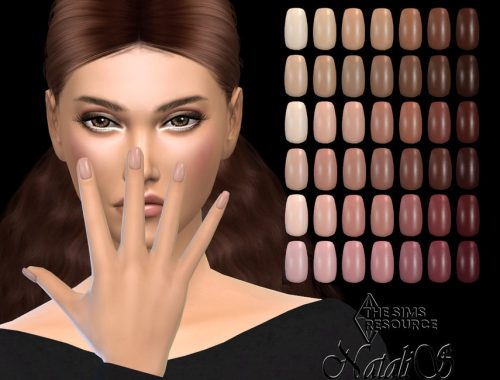 Nude natural palette short nails