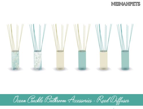 Ocean Crackle Bathroom Accessories {Mesh Required}