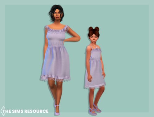 Off shoulder dress with lace Child