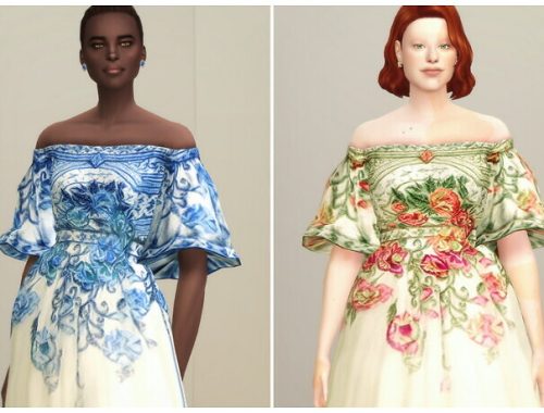 Off The Shoulder Embroidered Dress Shorter Edit at Rusty Nail