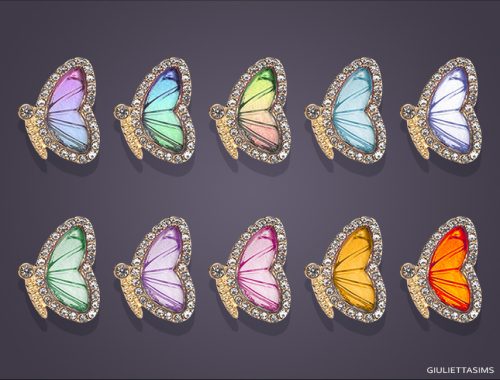 Ombre Wings Butterfly Earrings For Toddlers