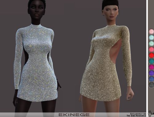 Open-Back Sequin Mini Dress