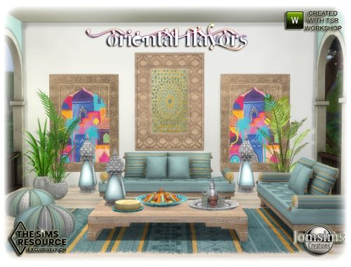 Oriental flavors living room