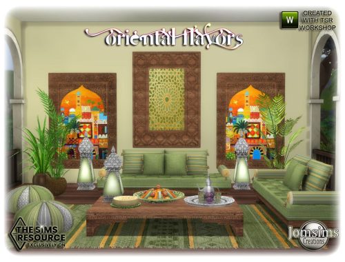 Oriental flavors living room