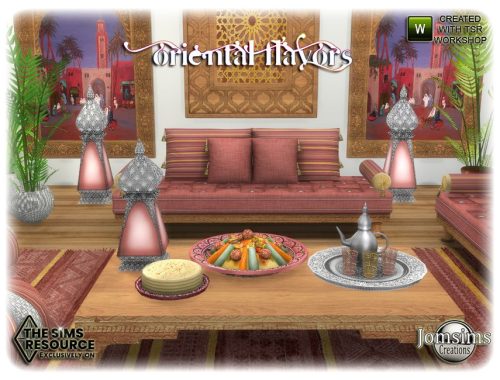 Oriental flavors living room