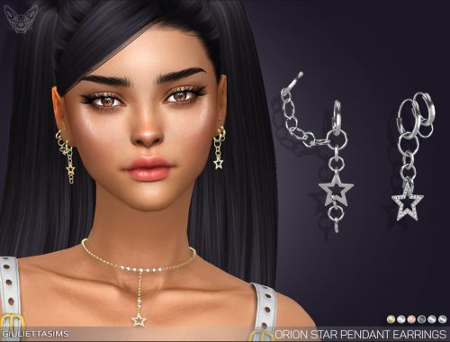 Orion Star Pendant Earrings (for male and female)