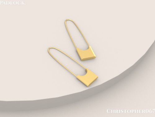 Padlock Earrings / Christopher067